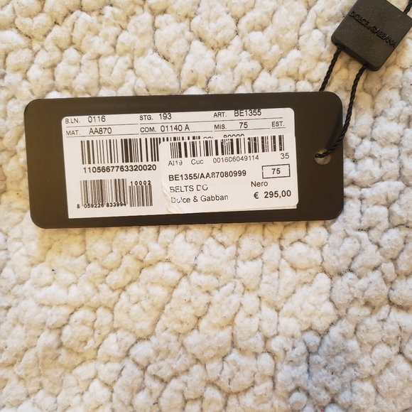 ⭐DOLCE & GABBANA DG BLACK LOGO BELT NEW 75CM⭐ - Picture 12 of 13